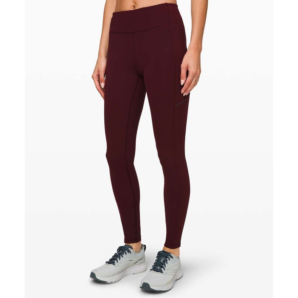 Lululemon Speed Up Mid Rise Tight Luxtreme 28" Garnet Leggings Gym Womens 6